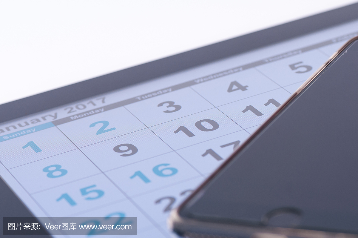 5、日歷配智能手機(jī),新年上班時間